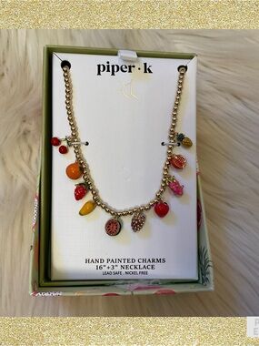 Piper K Fruit Charm Necklace  - New in Box